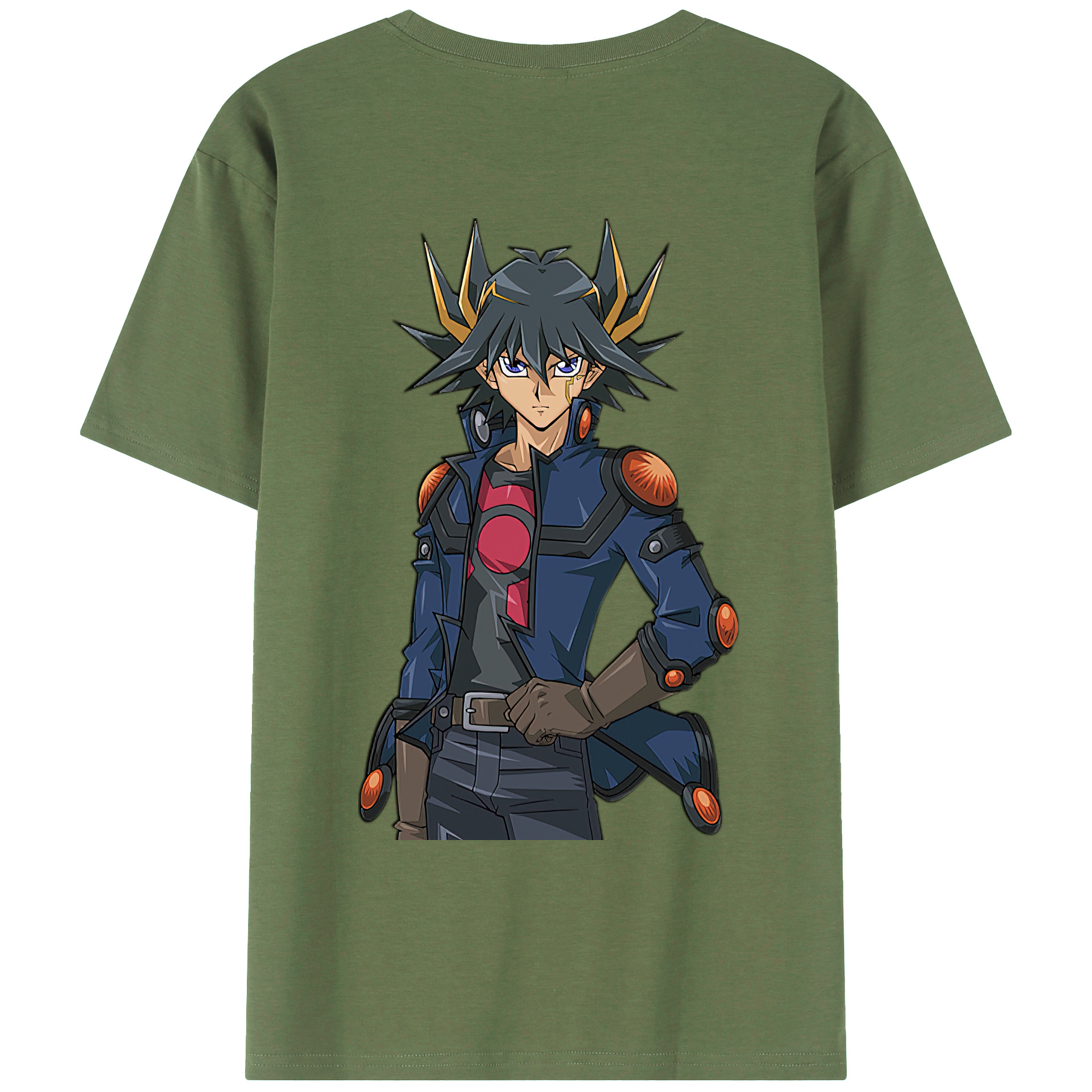 （画像用） 遊☆戯☆王 Yu-Gi-Oh! 綿100％ メンズ半袖Tシャツ（バックプリント） 通気性